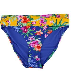 Tommy Bahama Isola Vita HighWaist Bikini Bottoms Size XL Hawaiian Floral
